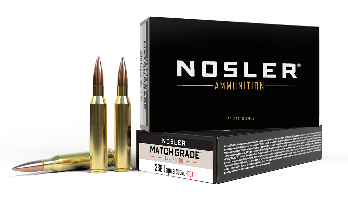 NOSLER 338 LAPUA MAG 300GR CUSTOM COMPETITION HPBT