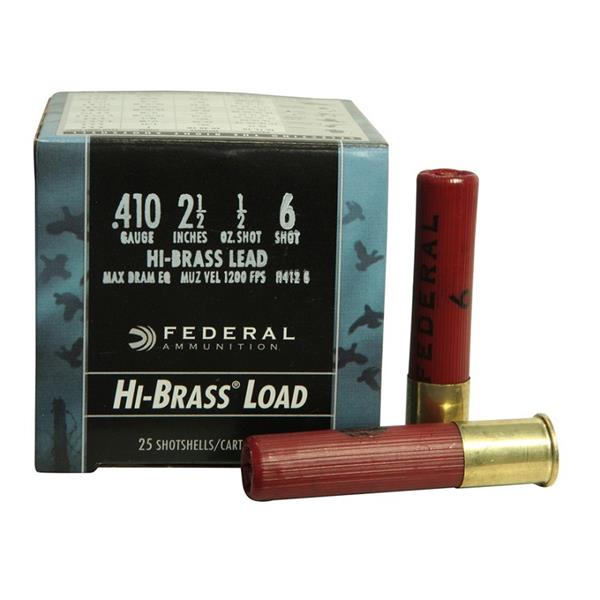 FEDERAL GAME-SHOK UPLAND - HI-BRASS, .410 CALIBER, 2.5" - #6