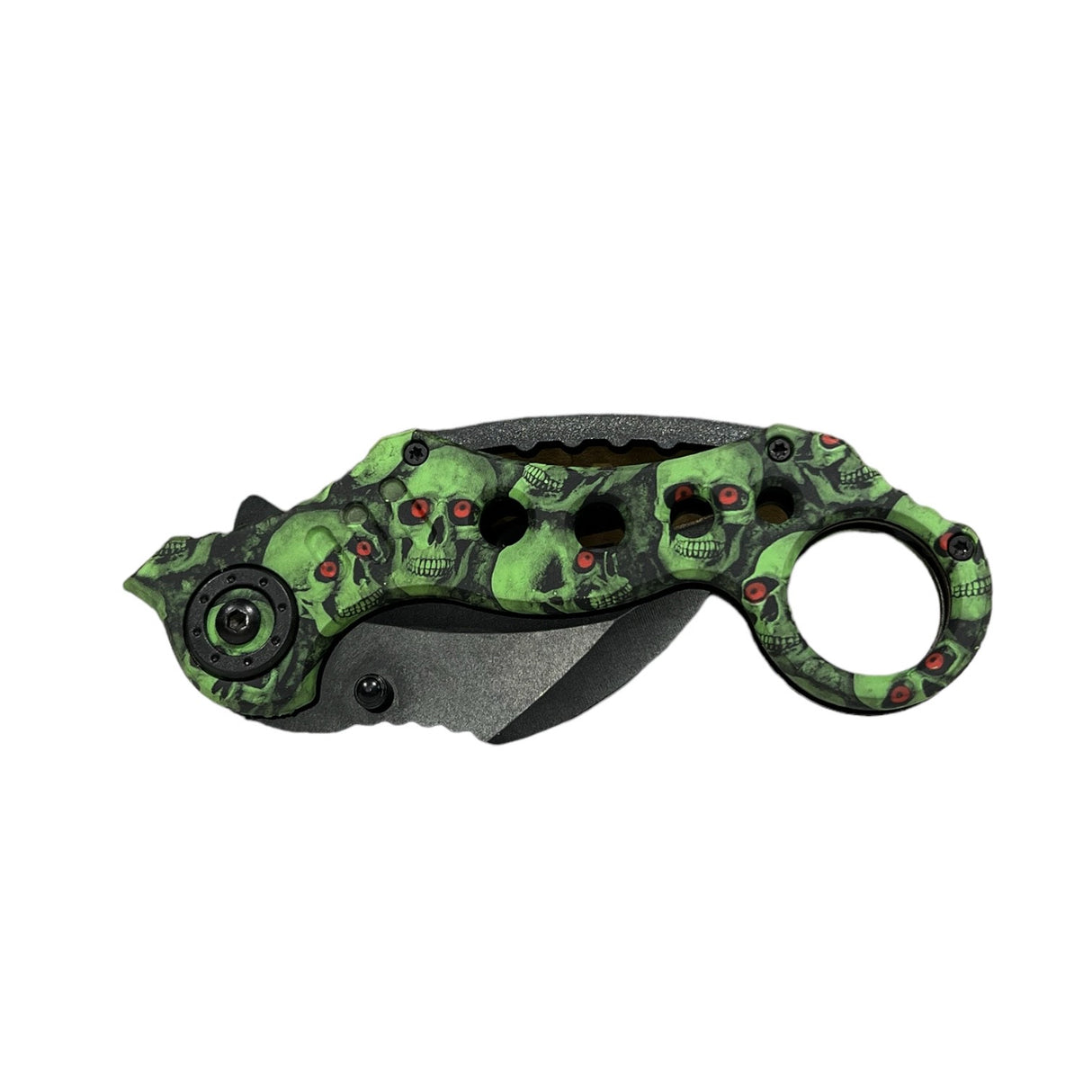 TACTICAL CURVED FOLDING KNIFE - OUTDOOR CAMPING HUNTING SURVIVAL TOOLS - CAMO GREEN OR CAMO TAN