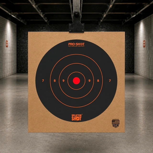 PRO-SHOT SPLATTERSHOT 8" ORANGE BULLSEYE TARGET - 30 PACK