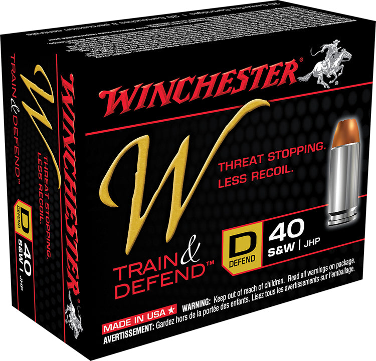 WINCHESTER TRAIN & DEFEND HANDGUN AMMUNITION 40 S&W W40SWD