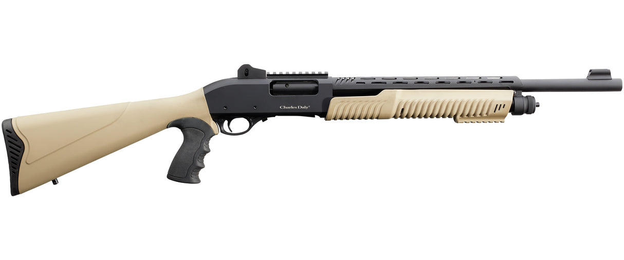 CHARLES DALY 301, 12GA-3" TACTICAL PUMP, FDE 18.5"