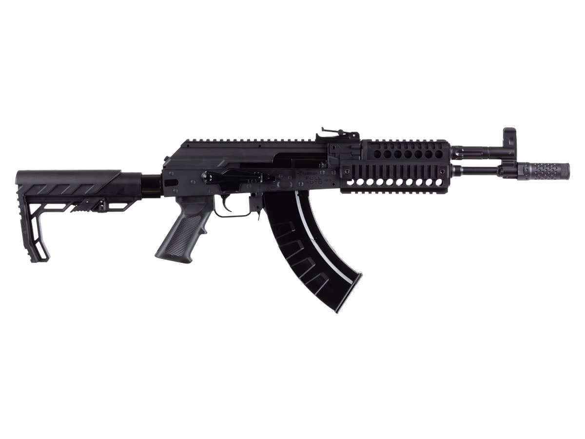 CROSMAN AK1 FULL-AUTO CO2 RIFLE - BBS WITH FOLDING STOCK BLACK - 430 FPS