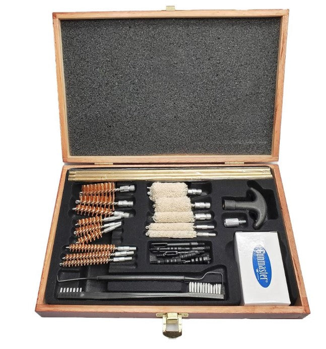 DAC GunMaster Cleaning Kit Universal 30 Piece Set Wood Box UGC 56W