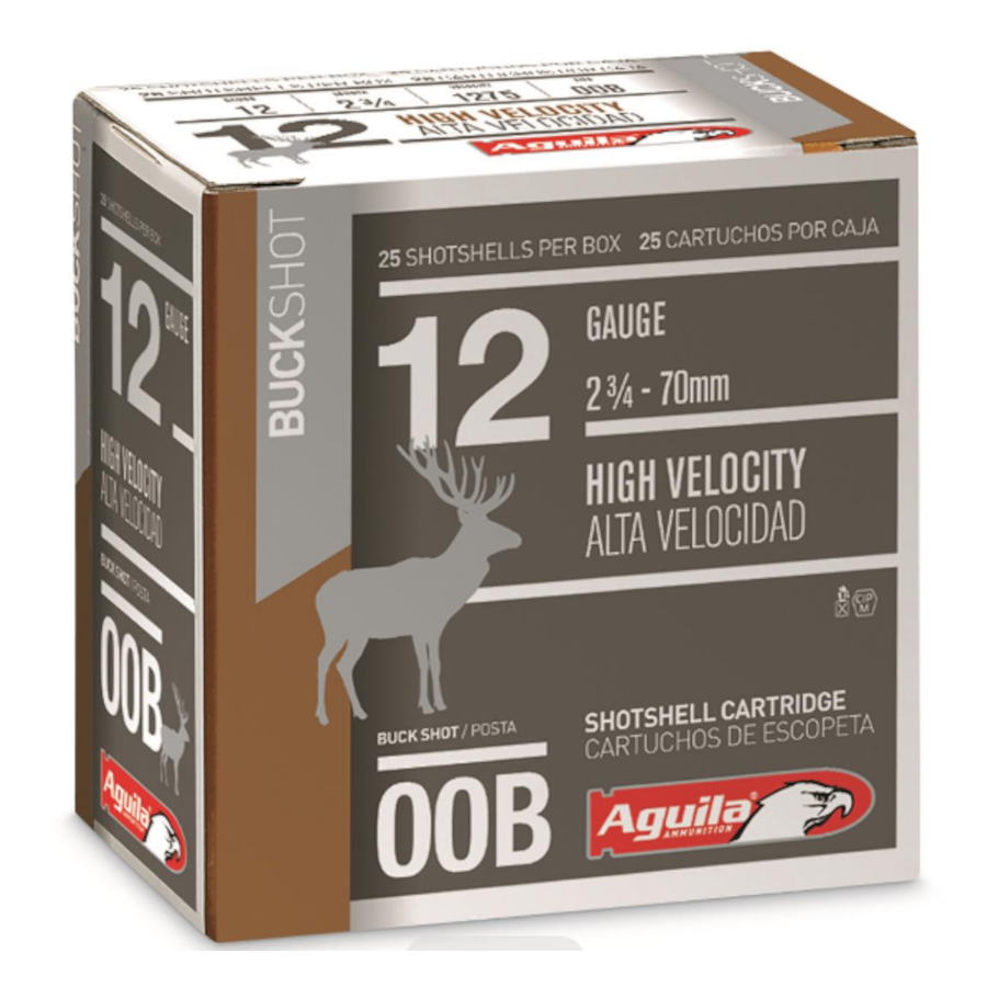 AGUILA AMMUTITIONS 12GA 2-3 / 4 "00Buck, 1275fps, 25 / pack