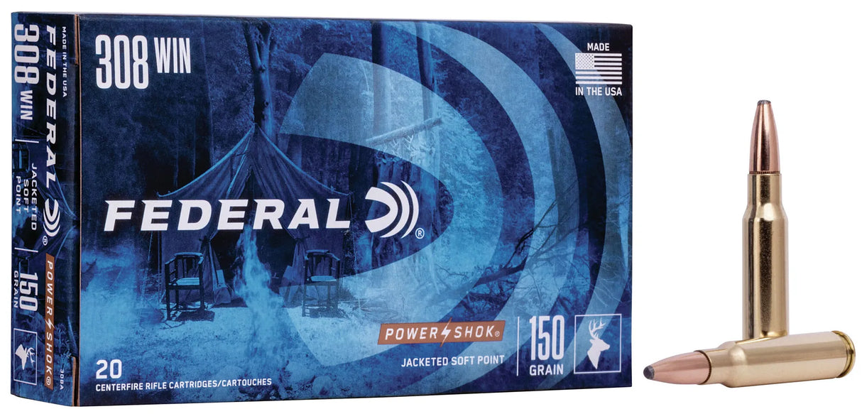 FEDERAL POWERSHOK .308WIN 150GR. SP