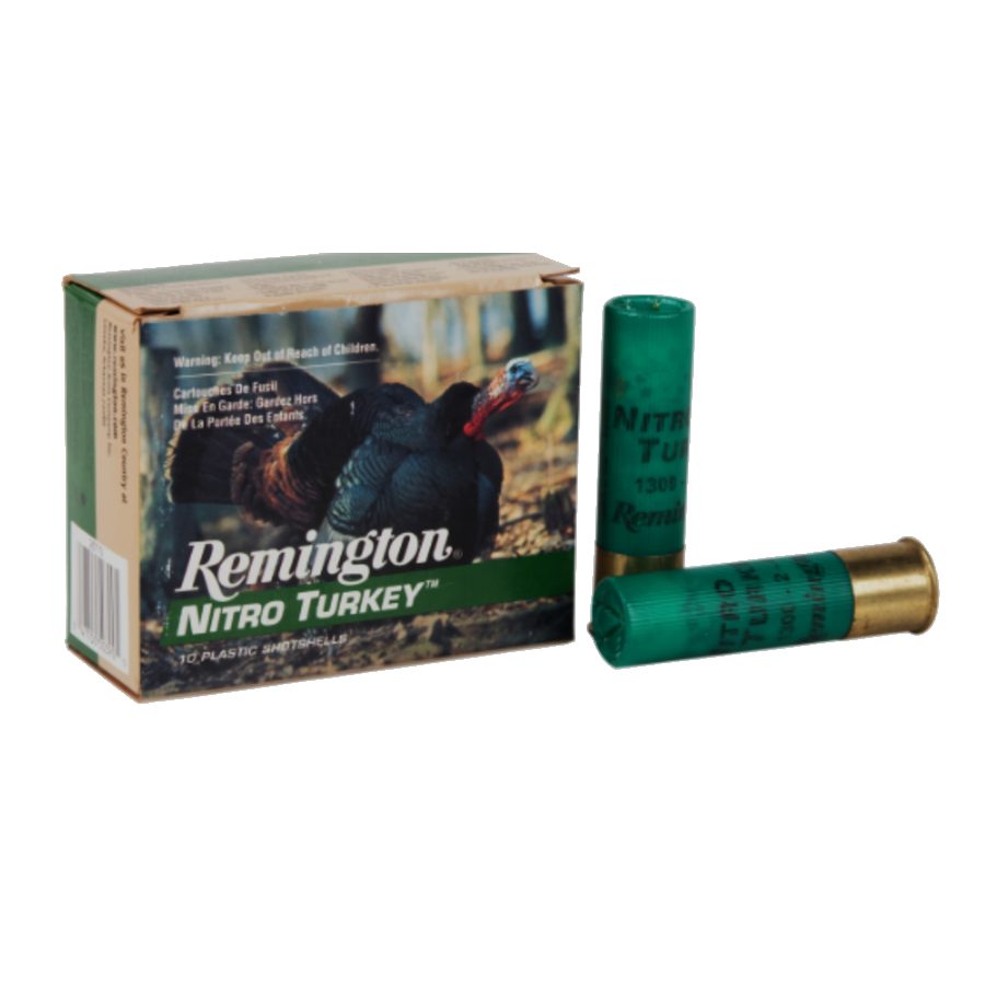 REMINGTON 26712 NITRO TURKEY MAGNUM LOADS SHOTSHELL, 12GA, NO. 6, 2OZ, MAX DR, 1300FPS, 10RDS / BOX