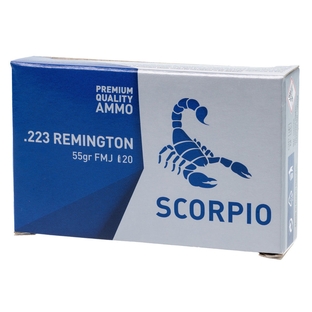 STV SCORPIO AMMUNITION, .223 REM, 55GR, FMJ - BOX OF 20RDS