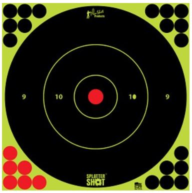 PRO-SHOT  SplatterShot  12" Bullseye Target - 5 Pack