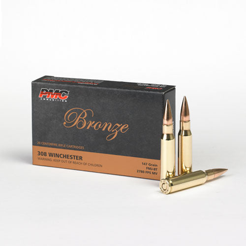 PMC BRONZE 308 WINCHESTER (7.62 NATO) AMMUNITION - 20RDS / BOX