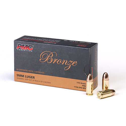 PMC BRONZE, 9MM, 115gr, FMJ - BOX OF 50