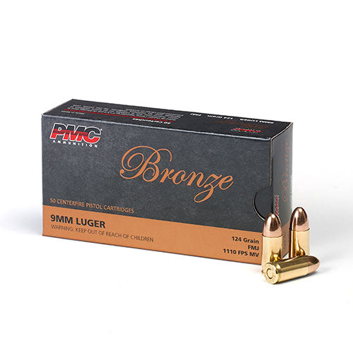 PMC BRONZE, 9MM, 124gr, FMJ - BOX OF 50