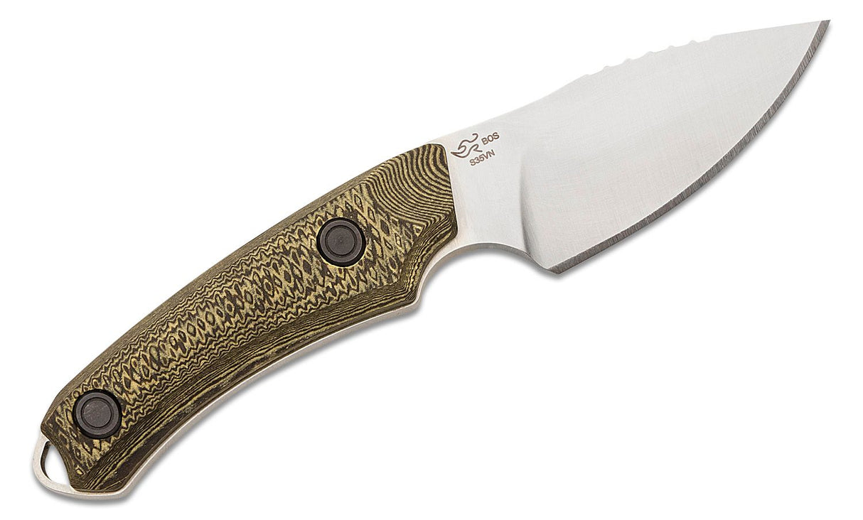 BUCK KNIFE ALPHA SCOUT PRO, RICHLITE BROWN/CREAM LAYERD HDL