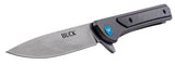 BUCK KNIFE CAVALIER, FRAME LOCK, GRAY ANODIZED ALUMINUM HDL