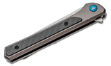 BUCK KNIFE CAVALIER, FRAME LOCK, GRAY ANODIZED ALUMINUM HDL