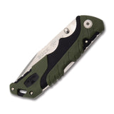 BUCK KNIFE PURSUIT, LG FOLDER, BLACK/GREEN MOLDED HDL