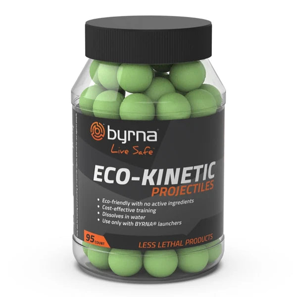 BYRNA ECO-KINETIC PROJECTILES, 95 ROUNDS PER JAR - BREAKS ON IMPACT