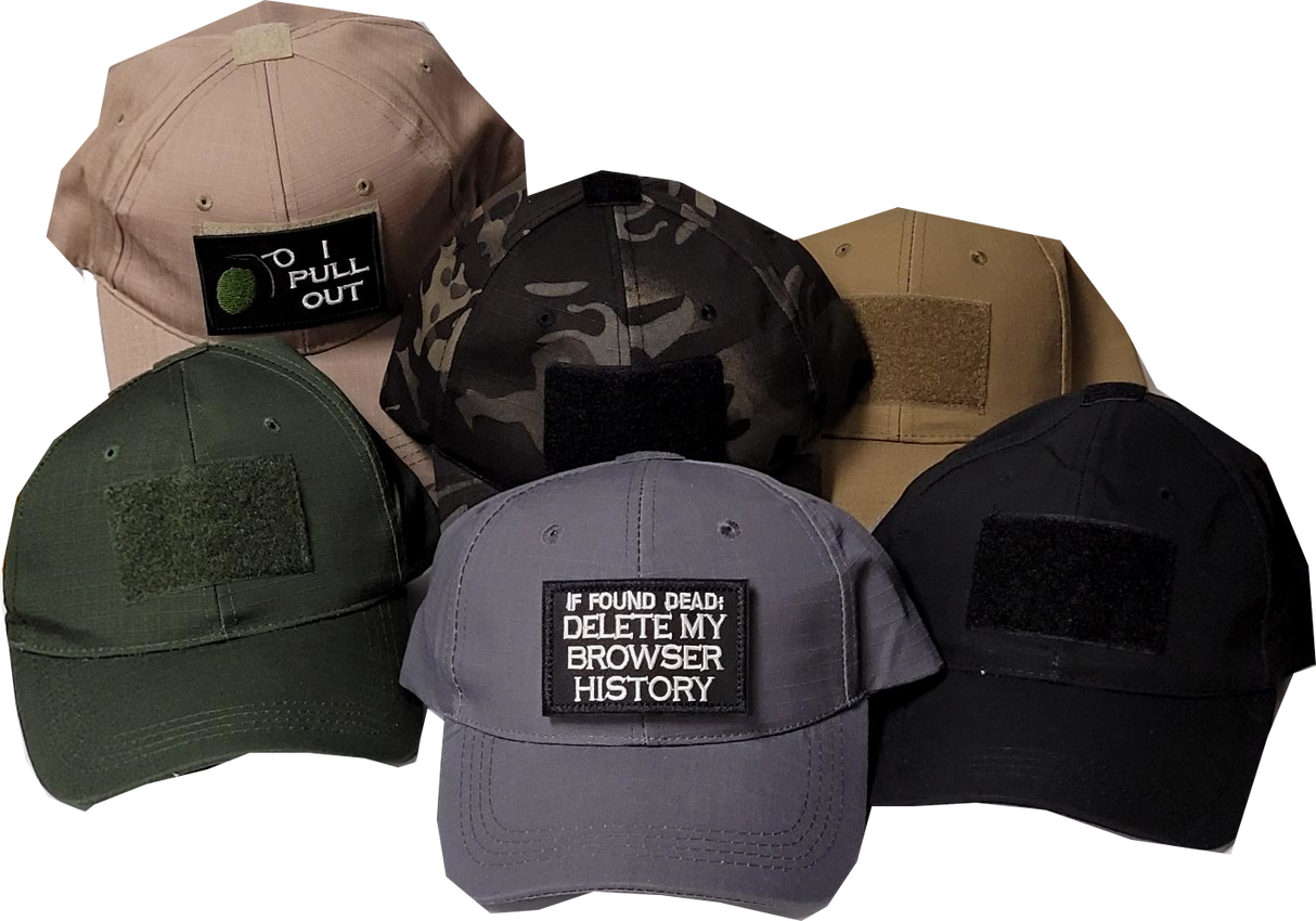 TACTICAL VELCRO PATCH CAP  - 65% POLYESTER / 30% COTTON