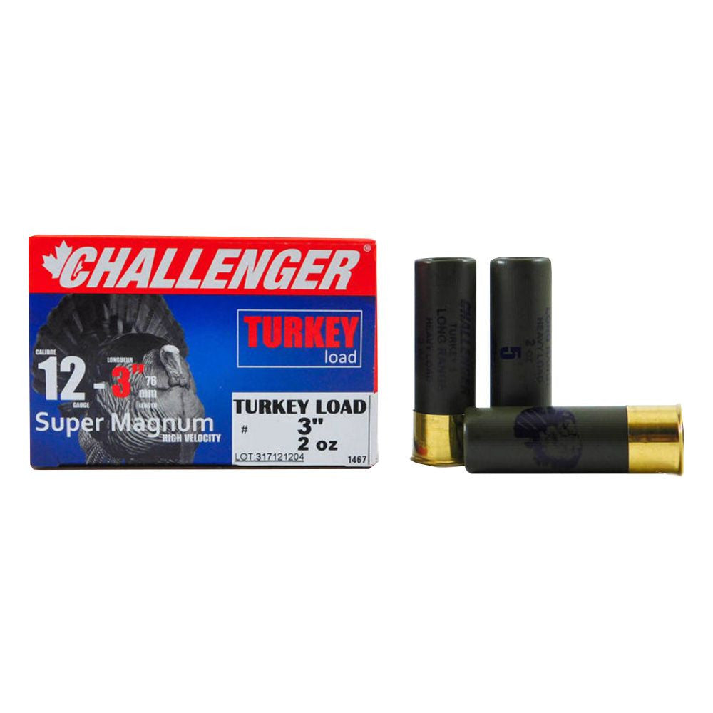 Challenger Munitions Turkey ShotShell, 12ga, 3 ", 2 oz, 10rds / boîte - différentes tailles de tir disponibles