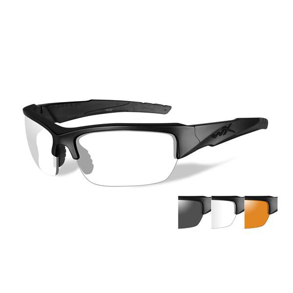 Wiley X Valor Matte Black Frame with 3 Lens Kit (CHVAL06)