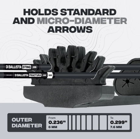 CARQUOIS COMPACT BALLISTA 5 FLÈCHES POUR ARC