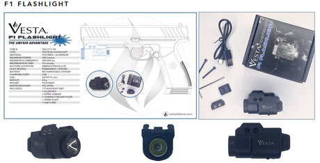 VESTA DEFENSE LASERS & FLASHLIGHTS - THREE MODELS AVAILABLE