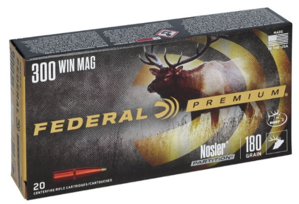 FEDERAL PREM. .300 WIN 180GR NOSLER