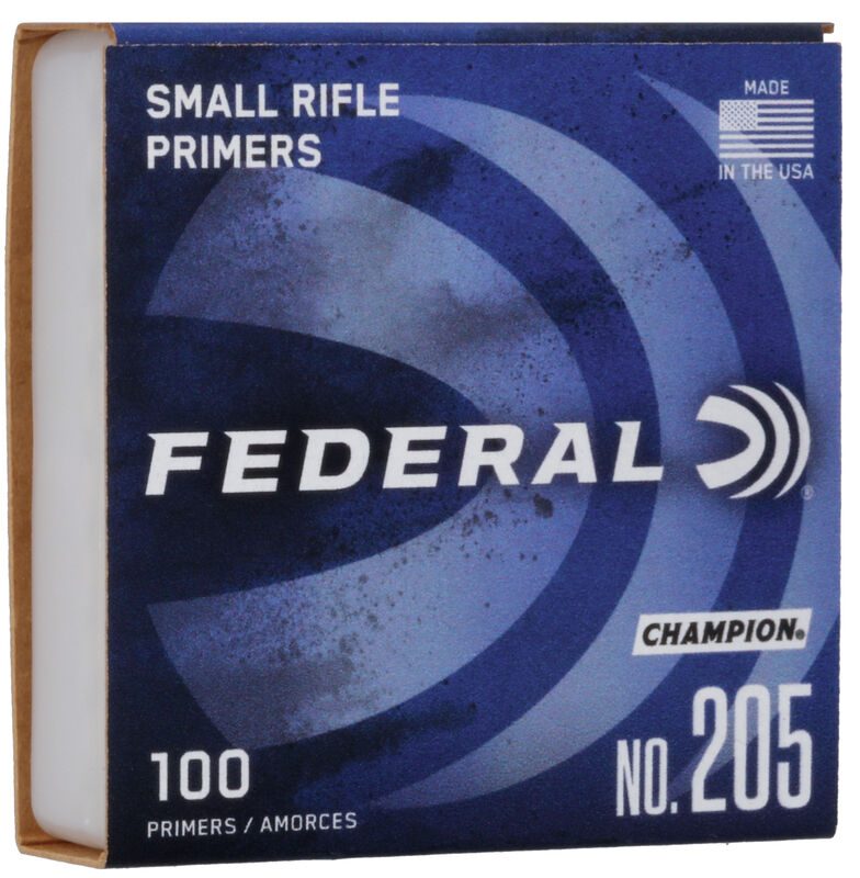 Primers fédéraux de petit fusil # 205 - Pack de 100 unités