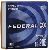 FEDERAL SMALL RIFLE PRIMERS # 205 - PACK OF 100 UNITS