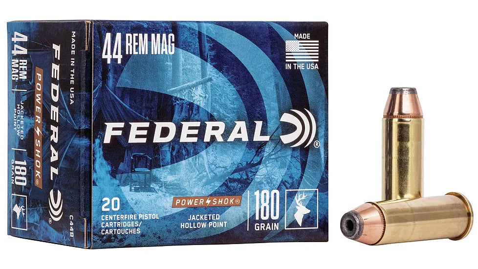 FEDERAL .44REM MAG, 180GR, JHP, POWER SHOK