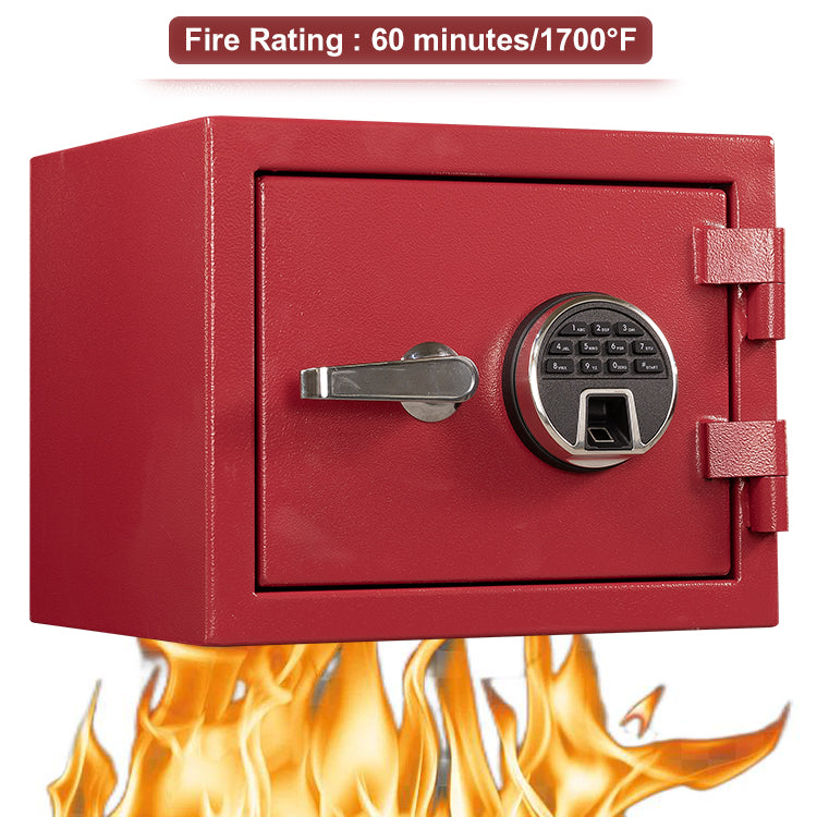 Safewell Small Red SAFE SAFE FIRE RESSAILTANT - CLACTION DE FEU: 60 min. / 1700 ° F