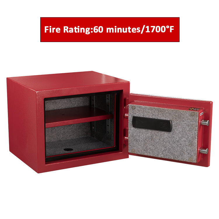 Safewell Small Red SAFE SAFE FIRE RESSAILTANT - CLACTION DE FEU: 60 min. / 1700 ° F