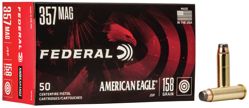 Eagle fédéral américain C.357 Magnum 158 GR JSP