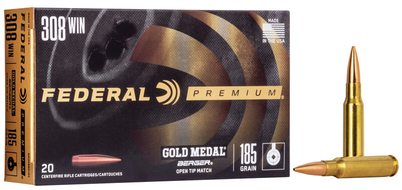 Federal Gold Metal 308 Win 185 GR Berger Juggernaut OTM- GM LR