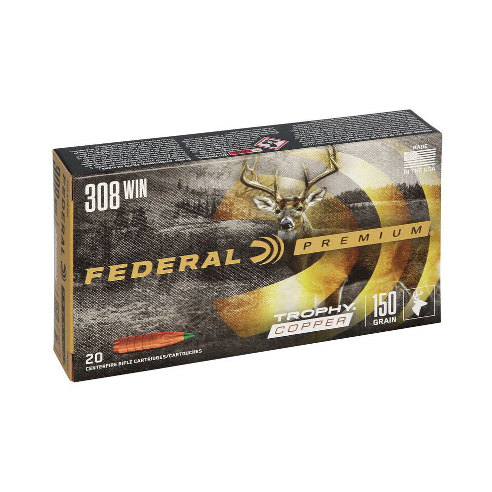 FEDERAL PREM VITAL SHOK 308 150 GR TROPHY COPPER