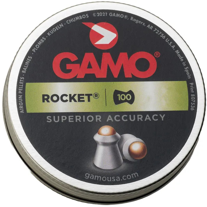 GAMO 6320025B54 ROCKET PELLETS .22 CAL. TINS OF 100 - BLISTER PK