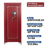 SAFEWELL RED SAFE FIRE RESISTANT - FIRE RATING : 40 MIN. / 1400°F -DIFFERENT MODELS FOR MANY FIREARMS