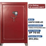 SAFEWELL RED SAFE FIRE RESISTANT - FIRE RATING : 40 MIN. / 1400°F -DIFFERENT MODELS FOR MANY FIREARMS