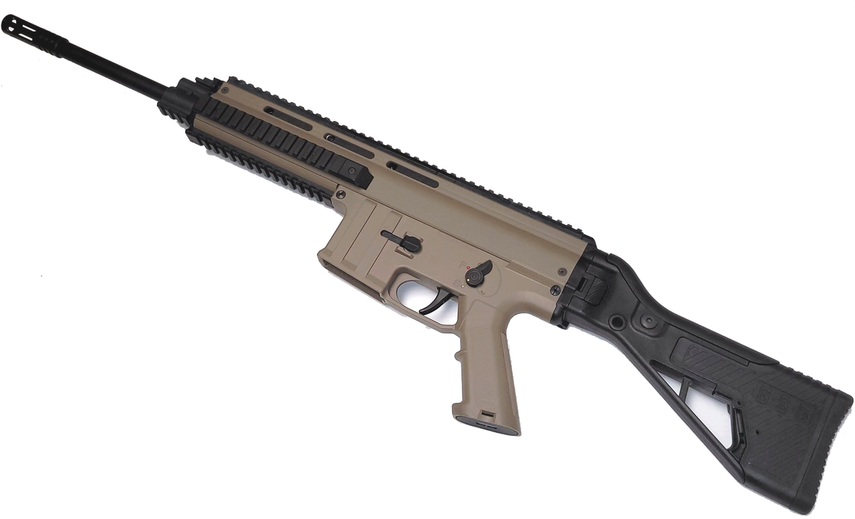 GSG-15, .22LR, DESERT TAN, NON-RESTRICTED, ADJUSTABLE/FOLDING STOCK, 16.5"HIGH PRECISION BARREL