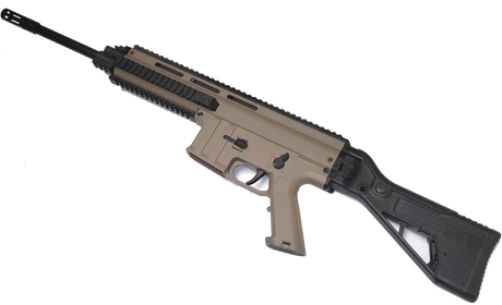 GSG-15, .22LR, DESERT TAN, NON-RESTRICTED, ADJUSTABLE/FOLDING STOCK, 16.5"HIGH PRECISION BARREL