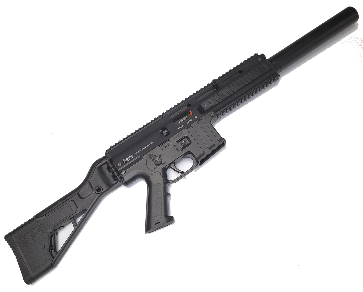 GSG-15 SD WITH EXTENDED BARREL SLEEVE, .22LR, BLACK, NON-RESTRICTED - SPECIAL EDITION RIFLE.