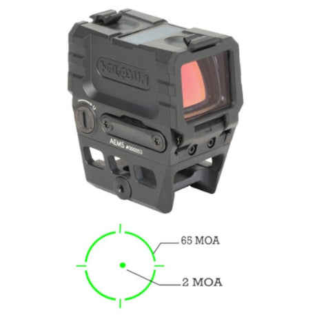 HOLOSUN AEMS 211301 FULLY ENCLOSED, SOLAR FAILSAFE, SHAKE AWAKE, 7075 ALUMINUM - TWO TYPES OF MULTI-RETICLE COLORS: RED / GREEN