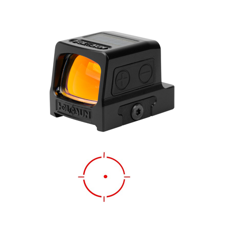 HOLOSUN H5509T-GR-X2 SOLAR, ENCLOSED, CIRCLE/DOT RETICLE, TITANIUM, MOTION SENSOR, MINI - TWO TYPES OF RETICLE COLORS: RED / GREEN