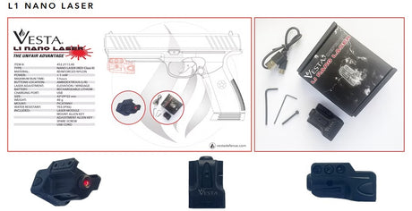 VESTA DEFENSE LASERS & FLASHLIGHTS - THREE MODELS AVAILABLE