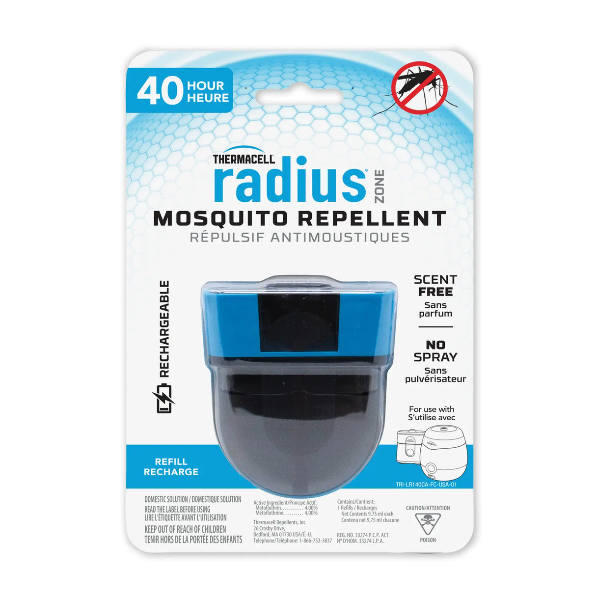 THERMACELL RADIUS REPELLENT AND REFILL - TWO ITEMS