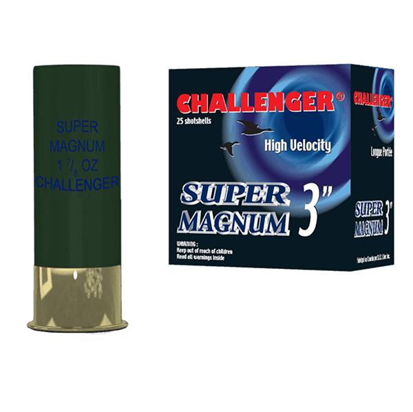 Challenger 12ga, 3 ", Super Magnum, HV, longue portée, # 5, 1 7/8 oz, plomb (30025) Boîte de 25 coquilles