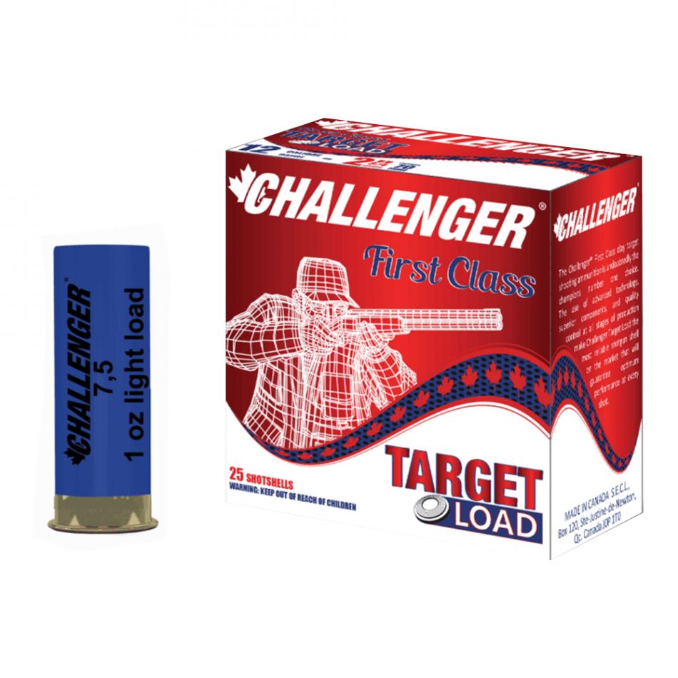 Challenger 40008 12ga Cible Light Load 1oz, 2-3 / 4 ", 1200 ips, 8