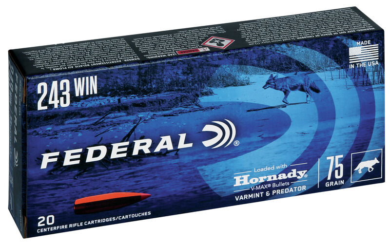 Federal Premium Varmint & Predator 243 Win 75 Grain