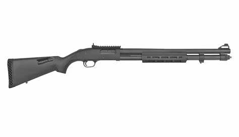 FUSIL MOSSBERG 590A1 12GA 20" M-LOK FOREND, CROSSE AVEC PORTE-CARTOUCHES POUR 4 MUNITIONS