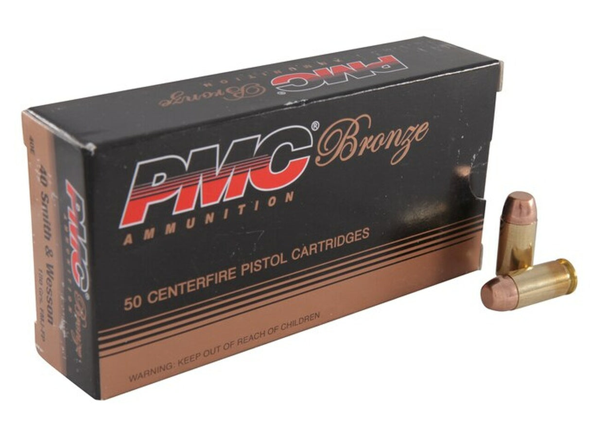 PMC BRONZE - .40 S&W, 180GR, FMJ-FP, BOX OF 50